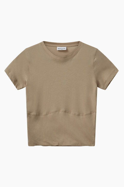 Sophia Cropped Tee - Creamy Grey - H2O Fagerholt