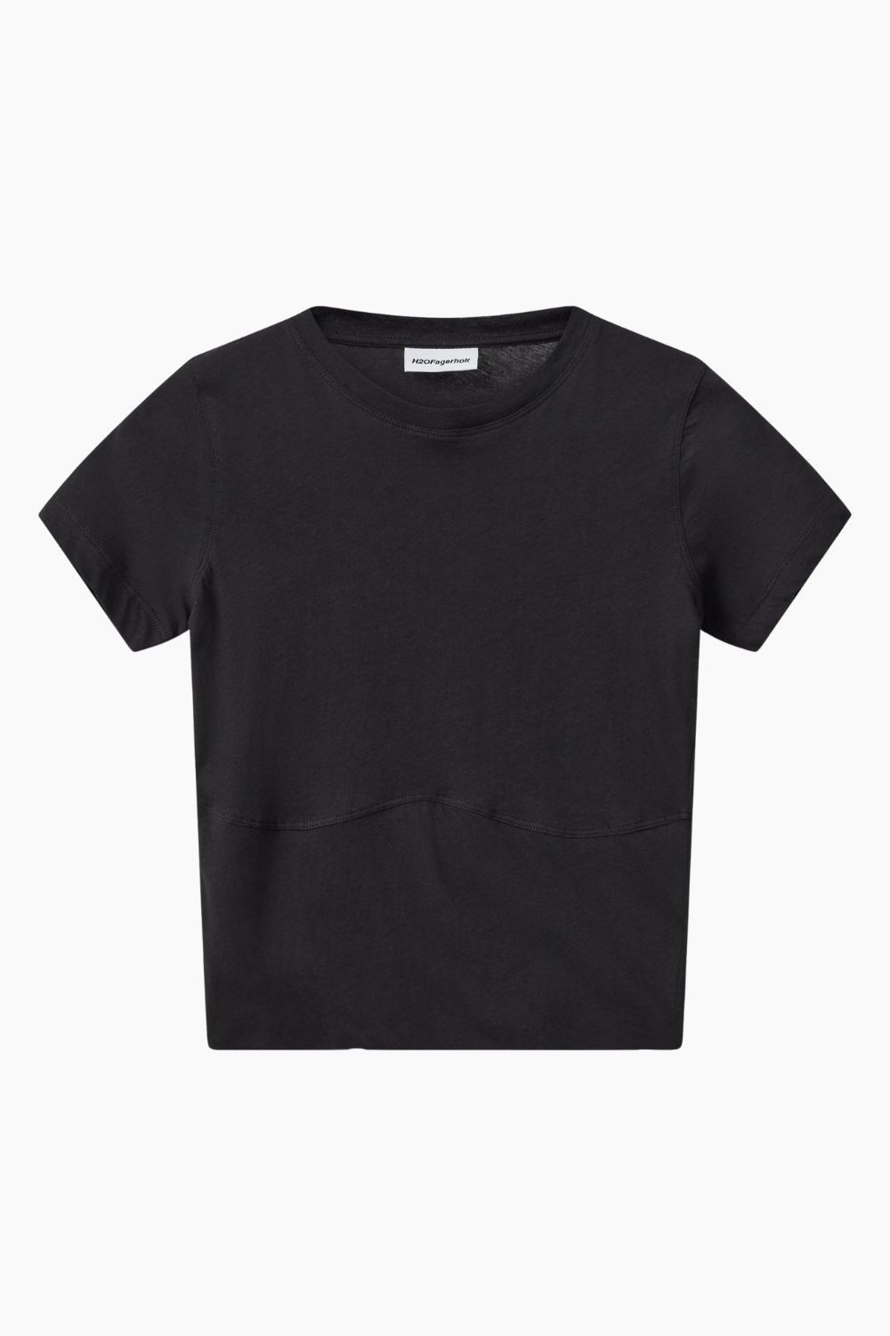 Sophia Cropped Tee - Deep Black - H2O Fagerholt