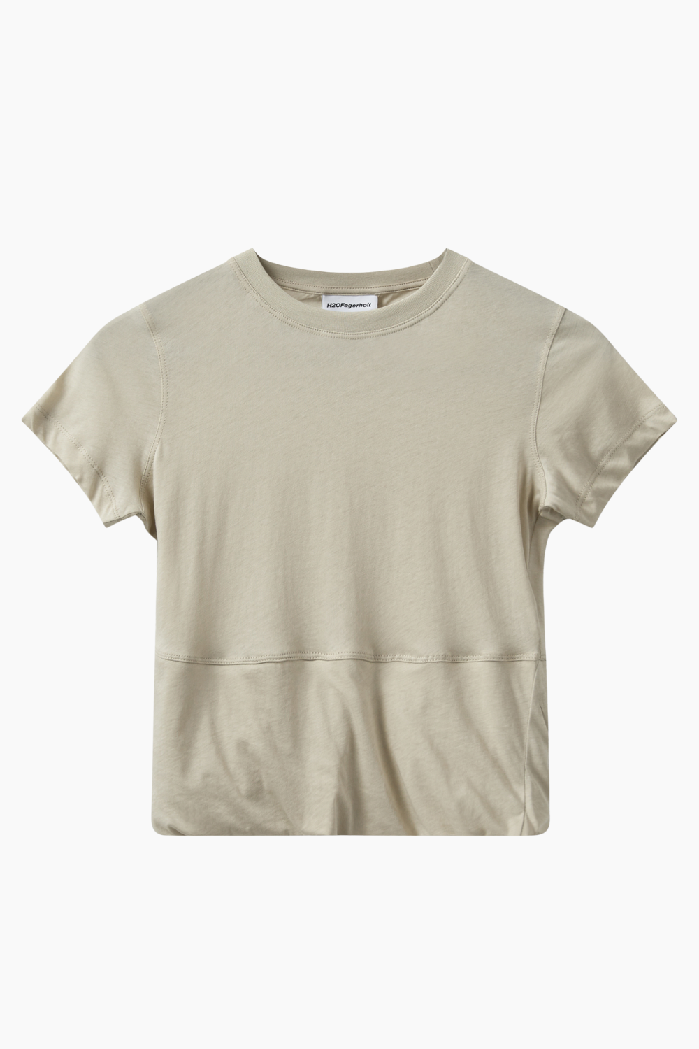 Sophia Cropped Tee - Grey Putty - H2O Fagerholt