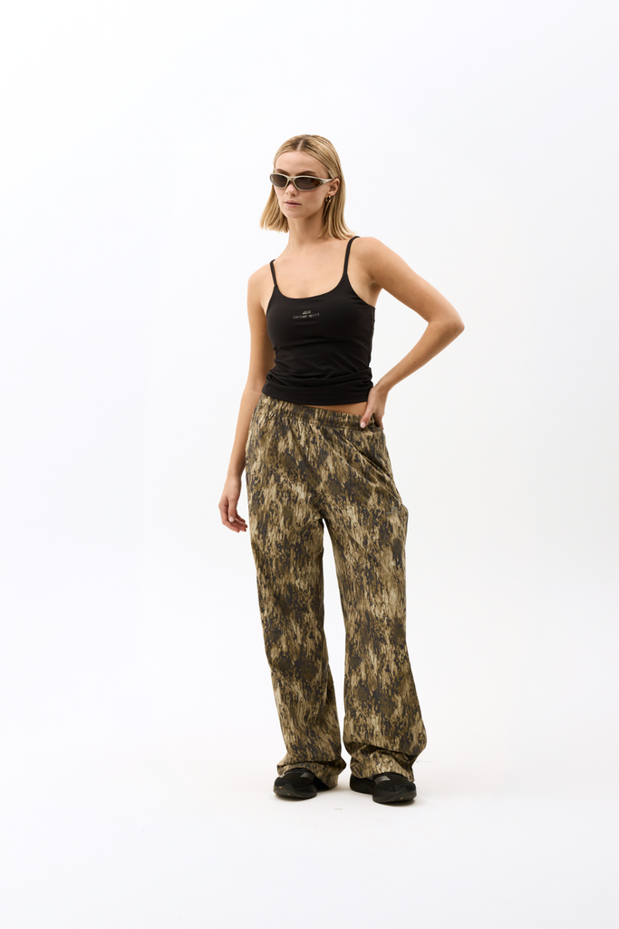 Spaghetti Strap Sports Top - Black Onyx - bareen