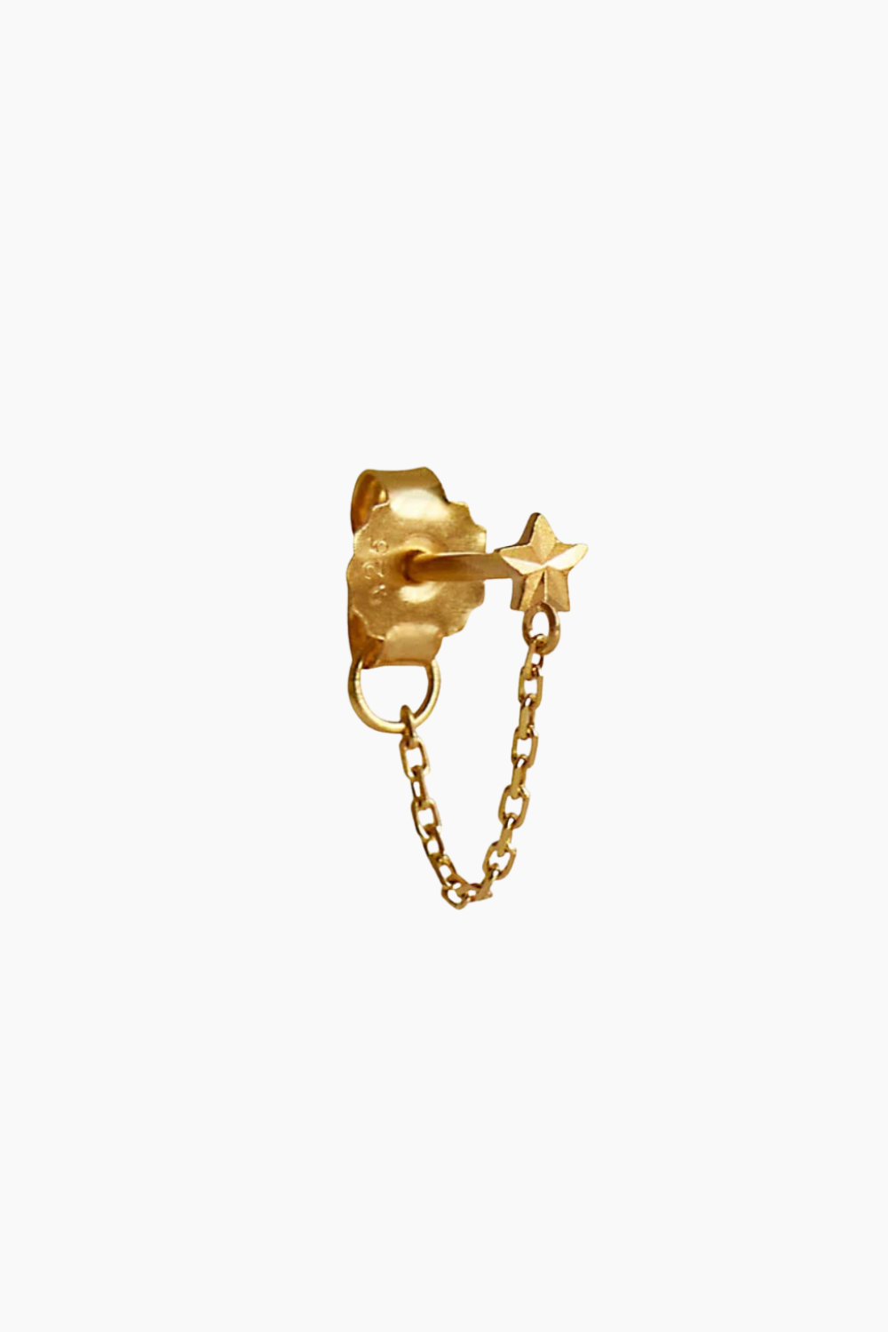 Star Etoile with Chain Earring - Gold - Stine A