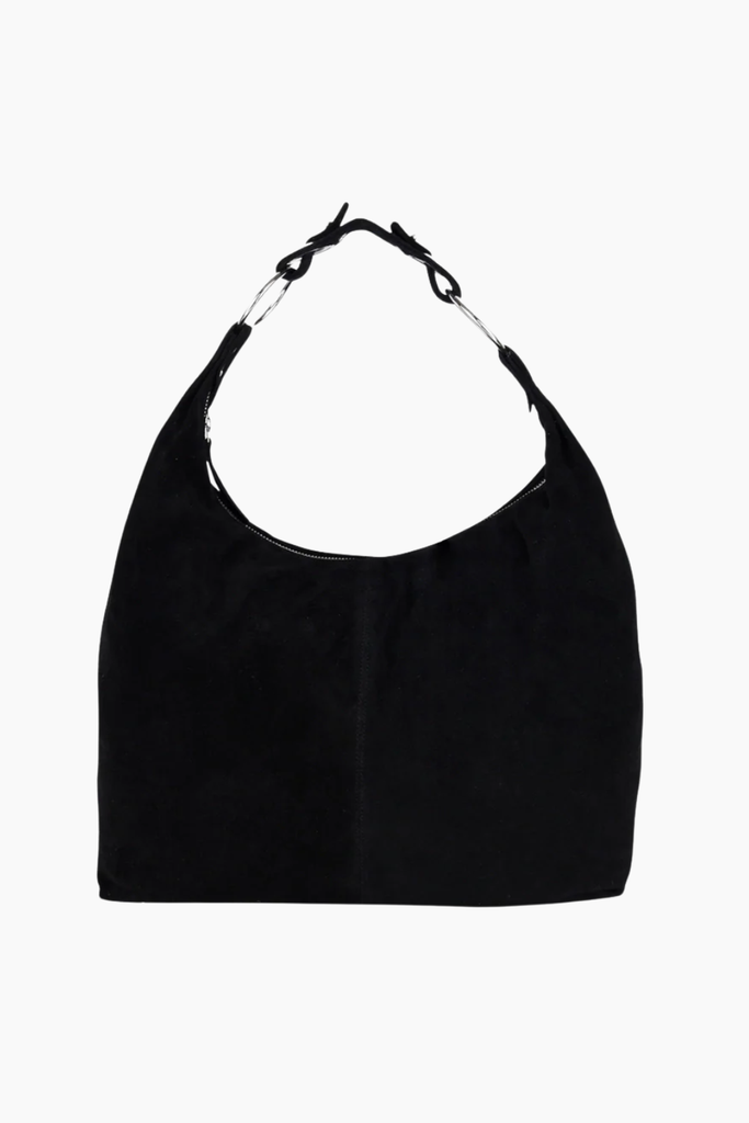 Stevie Shoulder Suede Bag - Black - Silfen Studio