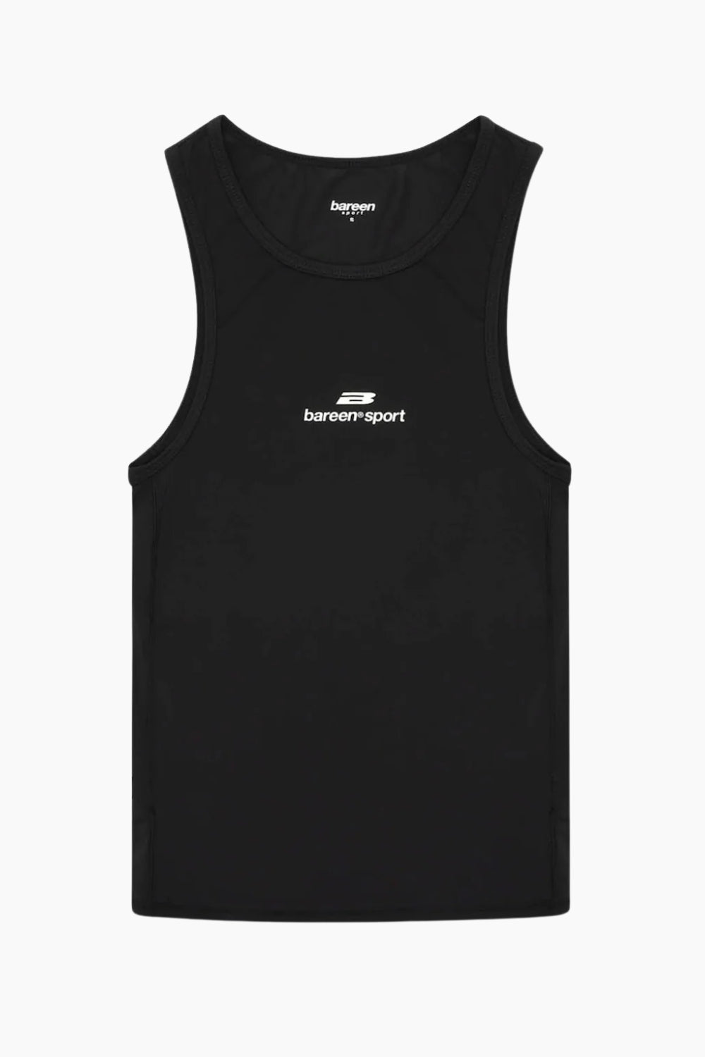 Stretch Racer Tank Top - Black Onyx - bareen