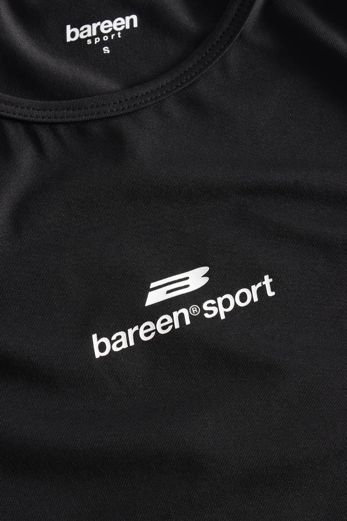 Stretch Racer Tank Top - Black Onyx - bareen