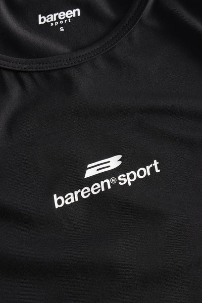 Stretch Racer Tank Top - Black Onyx - bareen