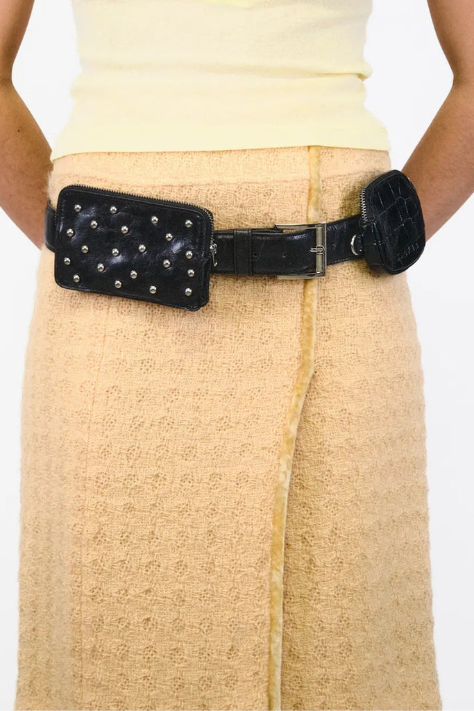 Studded Pouch - Black - Silfen Studio