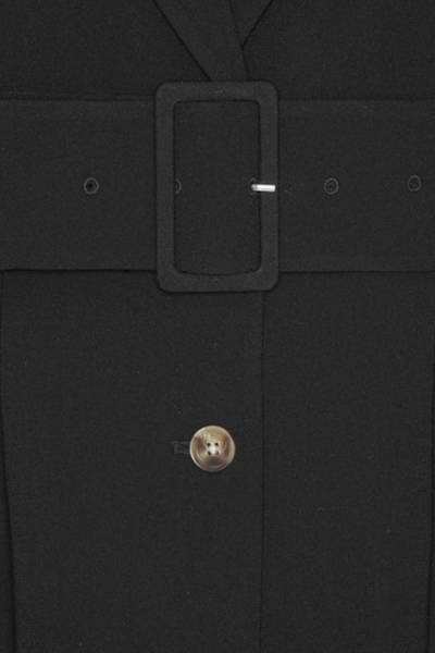 Suiting Belted Blazer - Black - Rotate