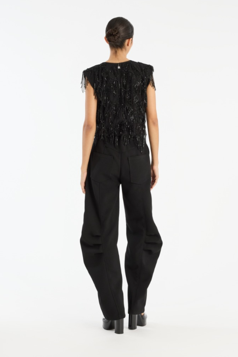 Suiting Cargo Pants - Black - Rotate