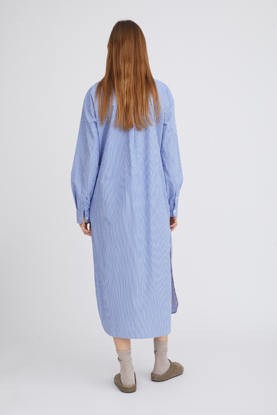 Sunday Shirt Dress - Blue Stripe - H2O Fagerholt