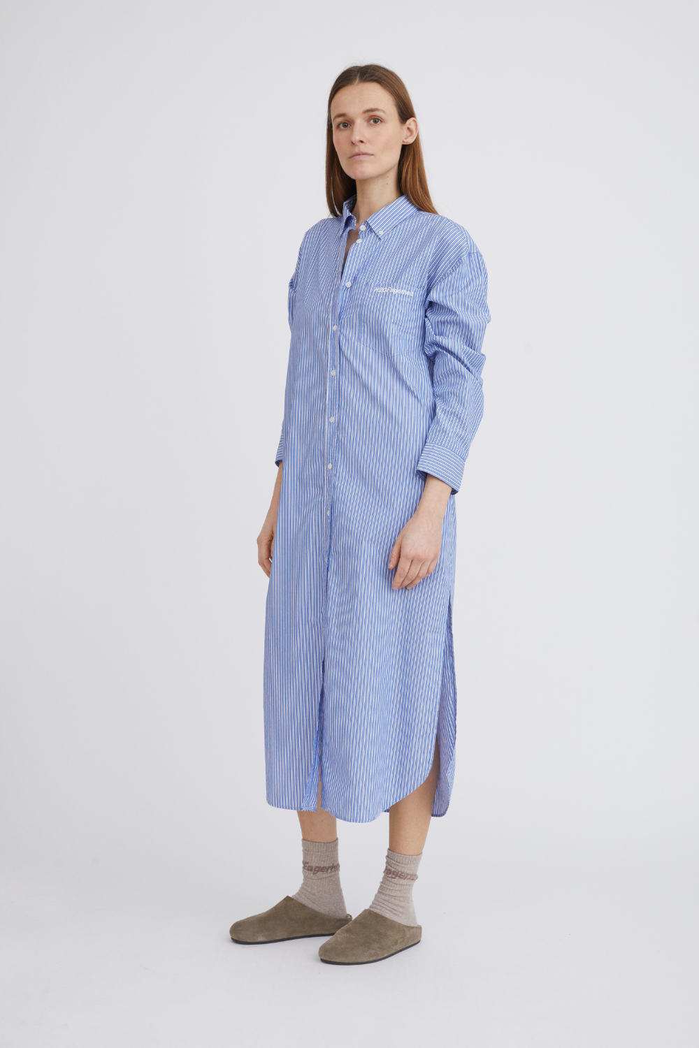 Sunday Shirt Dress - Blue Stripe - H2O Fagerholt