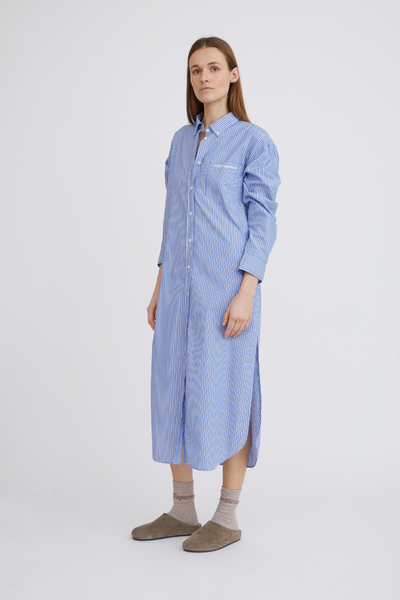 Sunday Shirt Dress - Blue Stripe - H2O Fagerholt