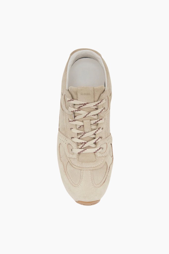 Tb.56 Suede Cream Leather Sneakers - Suede Cream - Alohas