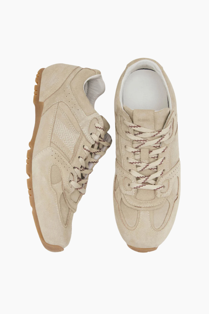 Tb.56 Suede Cream Leather Sneakers - Suede Cream - Alohas