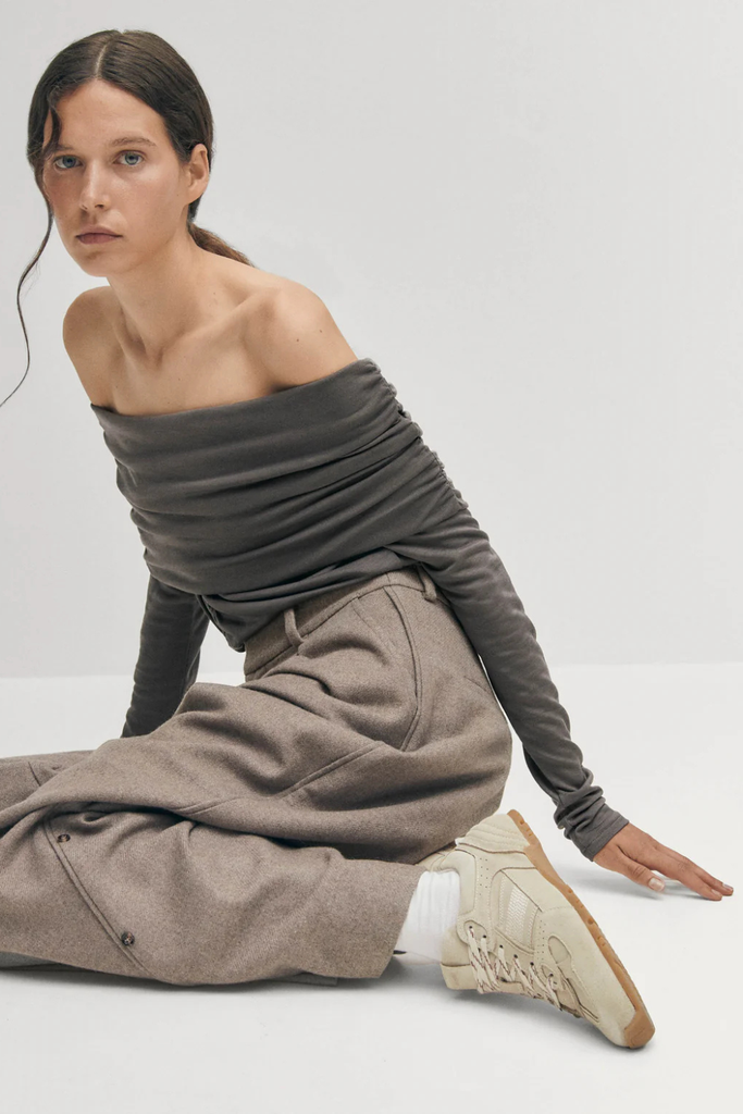 Tb.56 Suede Cream Leather Sneakers - Suede Cream - Alohas