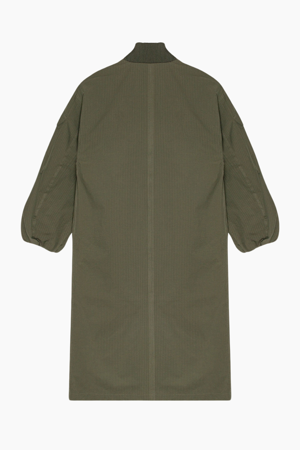 Tech Seersucker Oversized Shell Coat F9717 - Beetle - GANNI