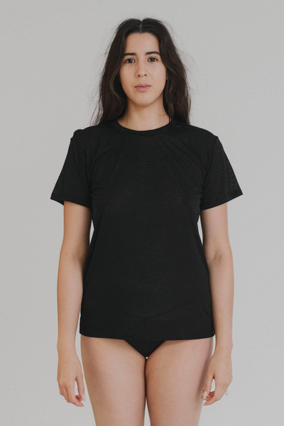 Tee Shirt Bamboo Lyocell - Black - Baserange
