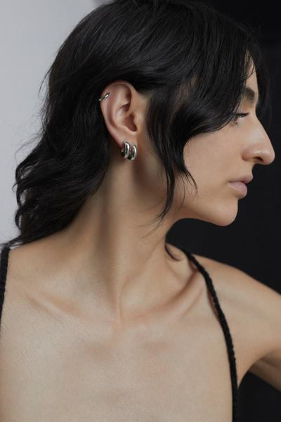 Tempelhofer Hoop - Silver - Maria Black