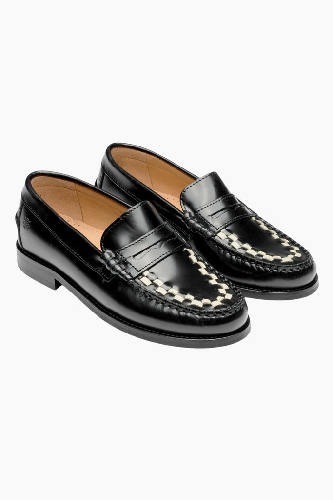 The Sofia Loafers - Black/White Polido - Playboy