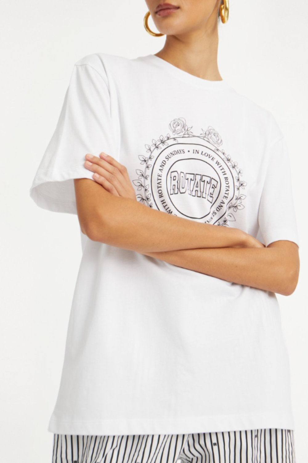 Thin Jersey Oversized T-shirt - Bright White - ROTATE