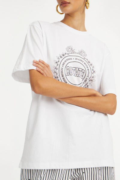 Thin Jersey Oversized T-shirt - Bright White - ROTATE