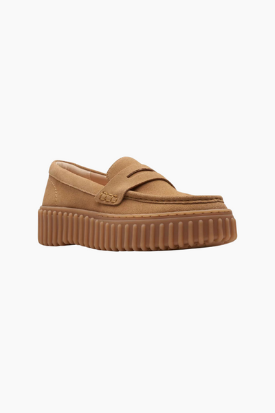 Torhill Penny - Light Tan Suede - Clarks