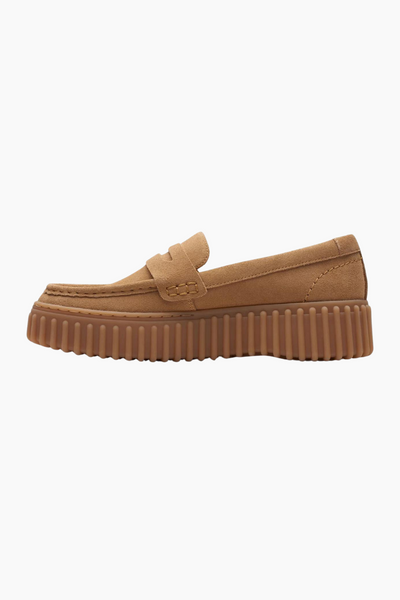 Torhill Penny - Light Tan Suede - Clarks