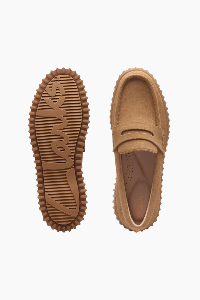 Torhill Penny - Light Tan Suede - Clarks Originals