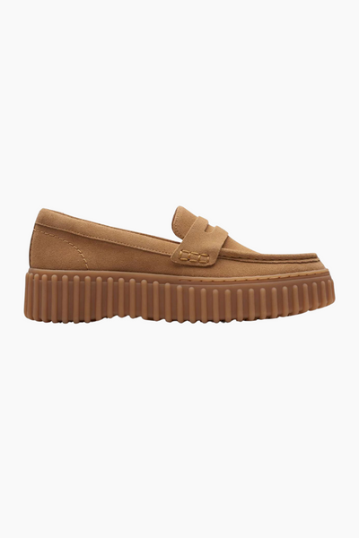 Torhill Penny - Light Tan Suede - Clarks