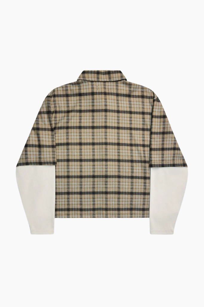 Tody Double Layered Shirt - Sand/Blue Tartan - ALIS