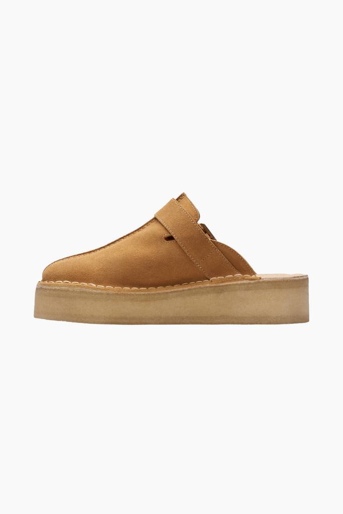TrekWedge Mule D - Mid Tan Sde - Clarks