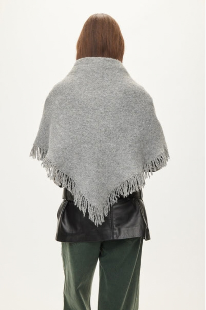 Triangle Scarf - Grey Melange - Oval Square