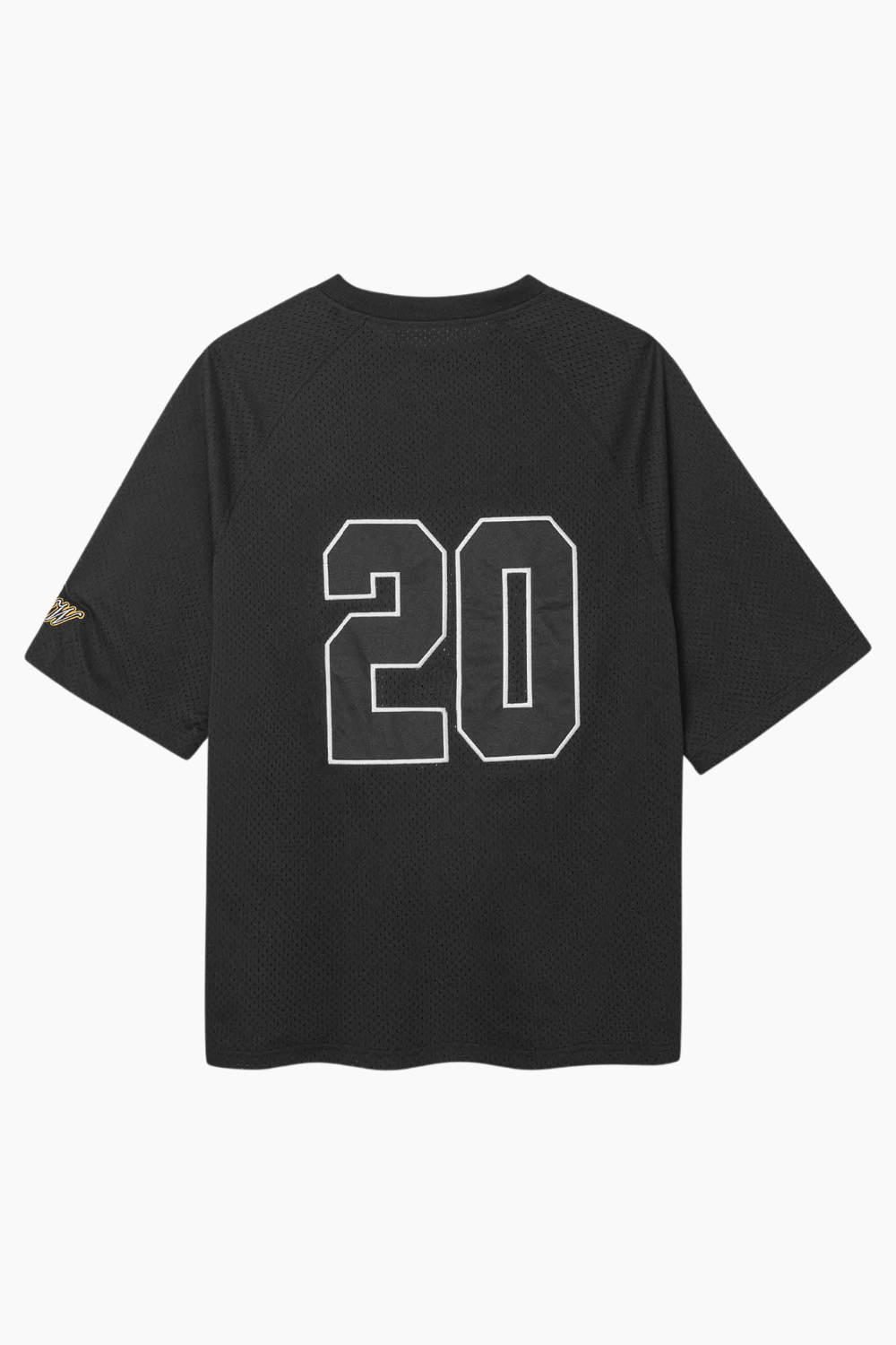 Two-Layer Oversized Mesh T-Shirt - Black Onyx - bareen