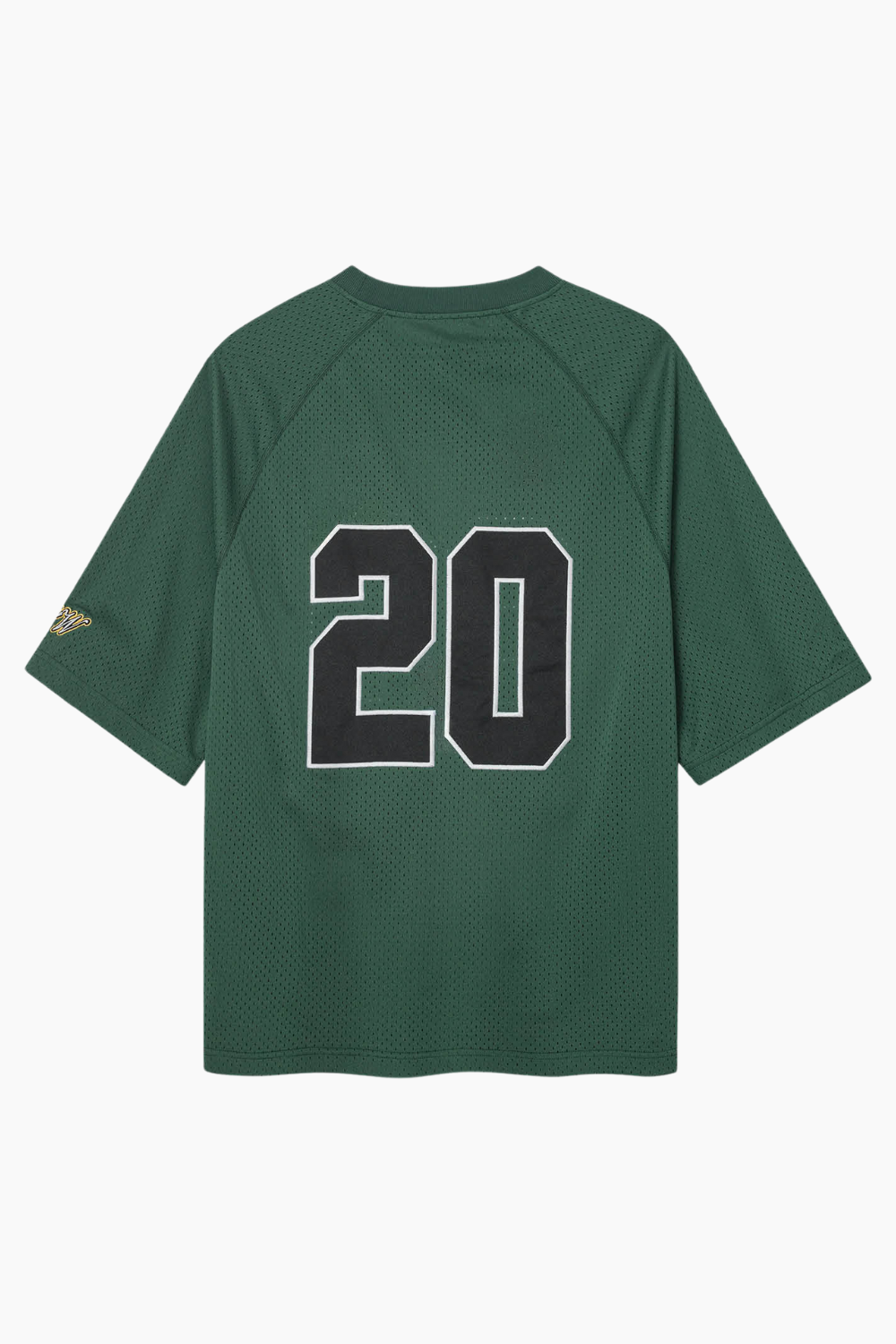 Two-Layer Oversized Mesh T-Shirt - Trekking Green - bareen