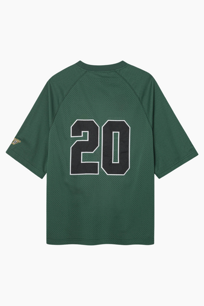 Two-Layer Oversized Mesh T-Shirt - Trekking Green - bareen