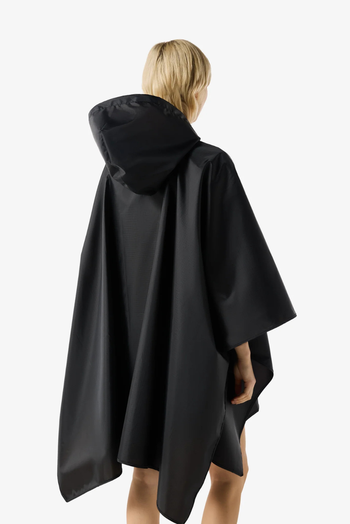 Unisex Packable Poncho - Black - Hunter