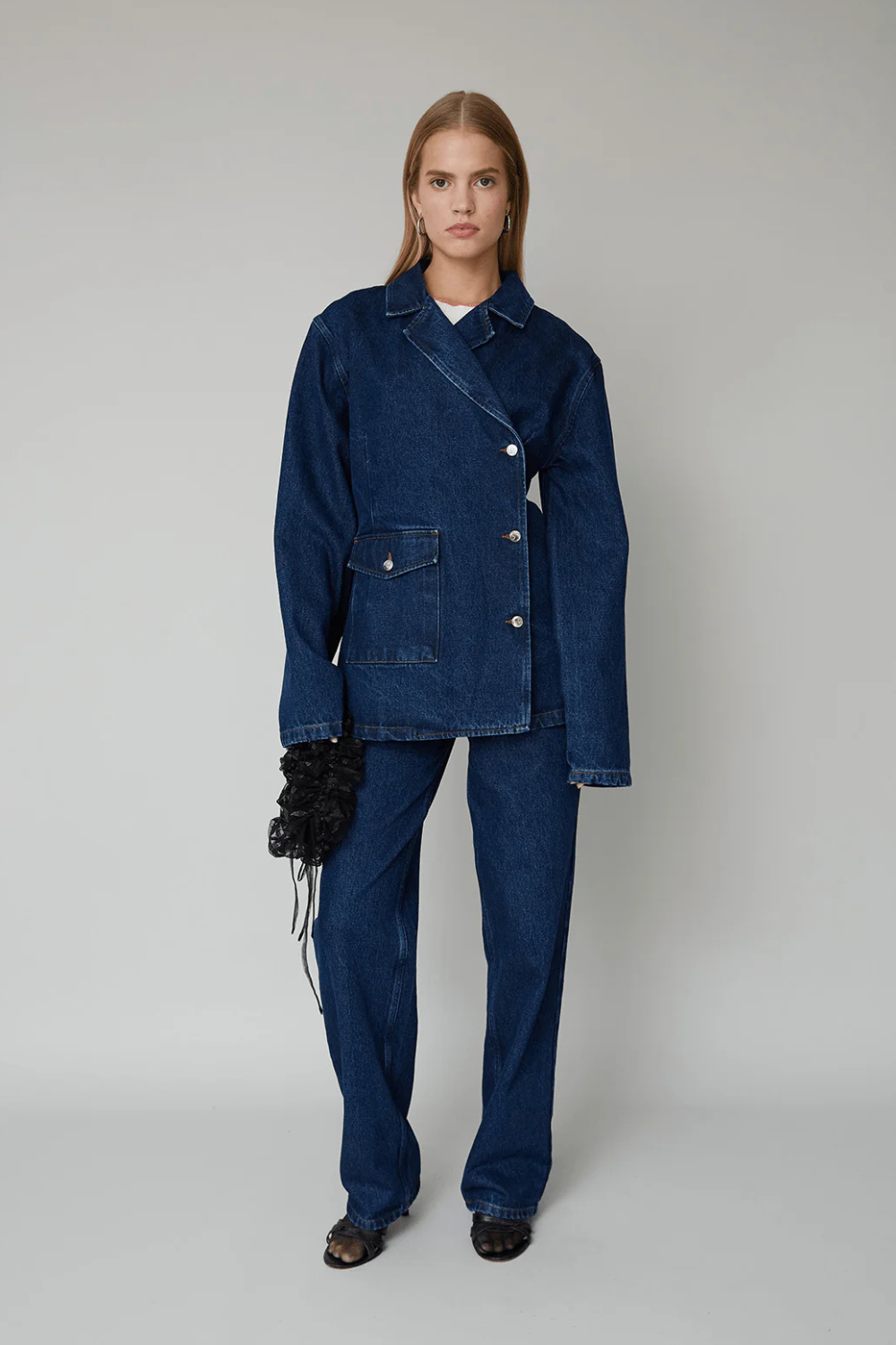 Victoria Denim Blazer -  Medium Blue - OpéraSPORT