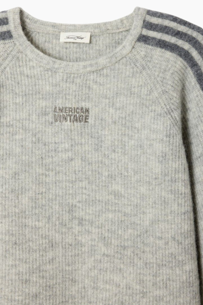 Vitow Sweater - Light Grey Melange - American Vintage