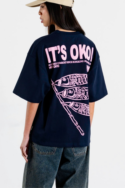 WBBalo Koi Tee - Dark Navy - Woodbird
