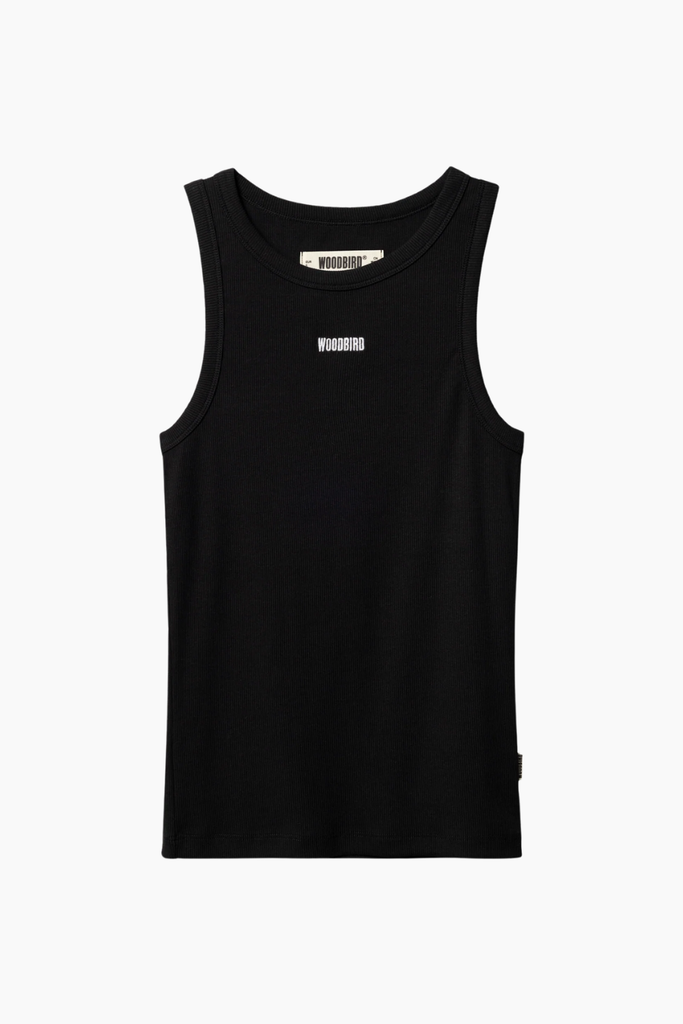 WBDee Rib Tank Top - Black - Woodbird