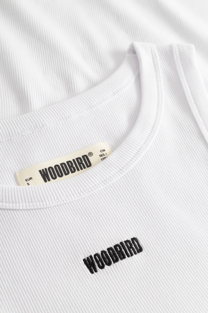 WBDee Rib Tank Top - White - Woodbird