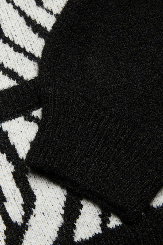 WBFen Zebra Zip Cardigan - Black/White - Woodbird