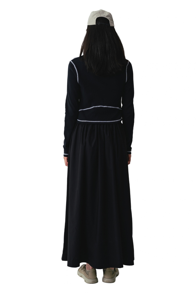 WBGia Zip Sports LS tee - Black - Woodbird