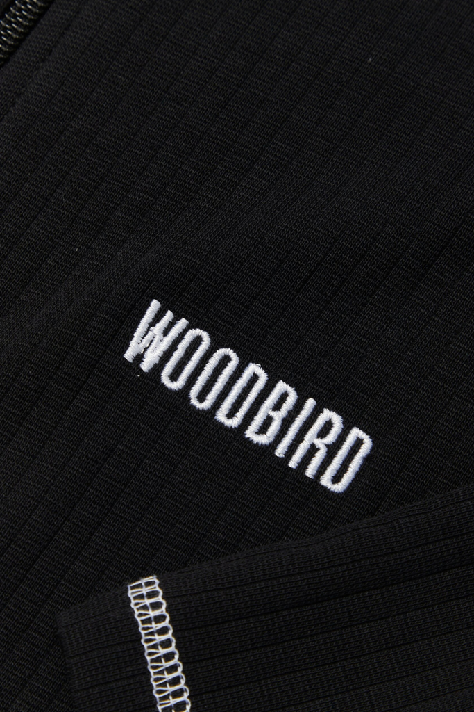 WBGia Zip Sports LS tee - Black - Woodbird