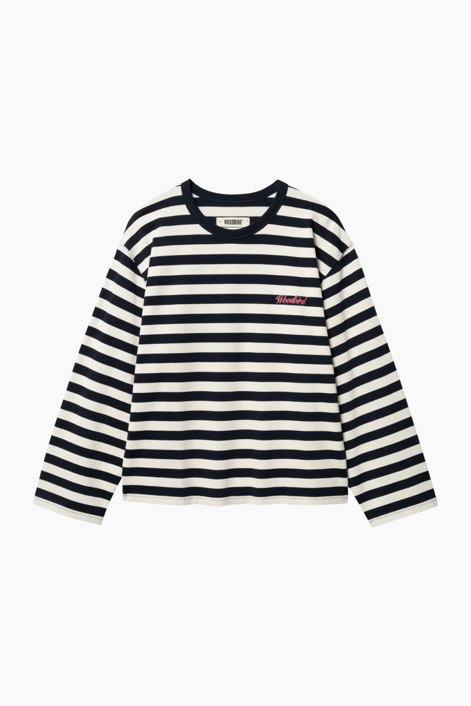 WBJoul Wide Sleeve Stripe Tee - Navy-White - Woodbird