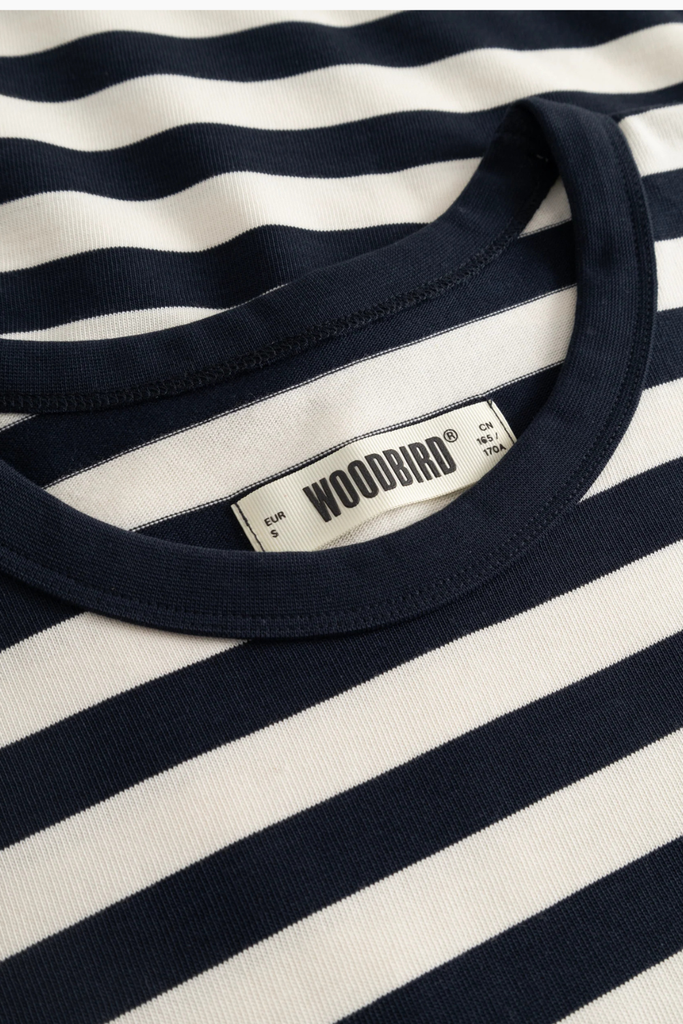 WBJoul Wide Sleeve Stripe Tee - Navy-White - Woodbird