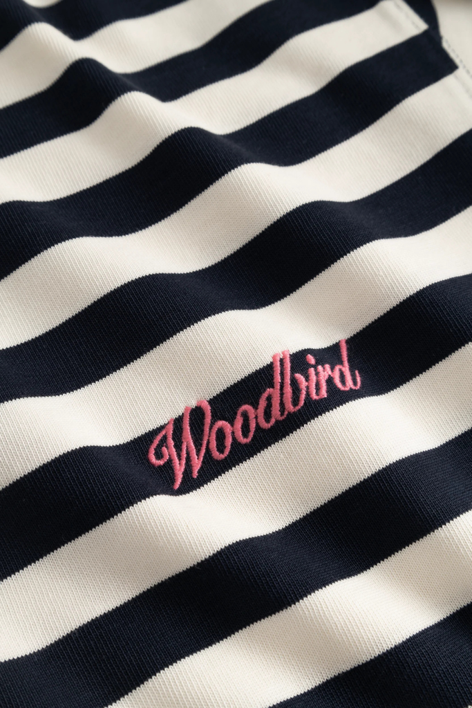 WBJoul Wide Sleeve Stripe Tee - Navy-White - Woodbird