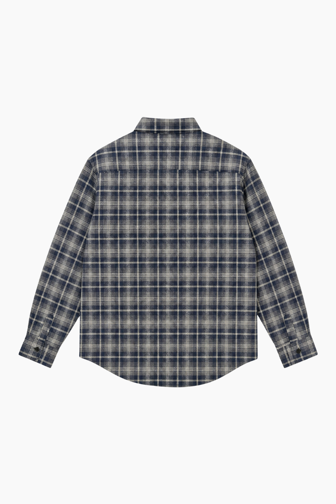 WBKiki Check Shirt - Mid Blue - Woodbird