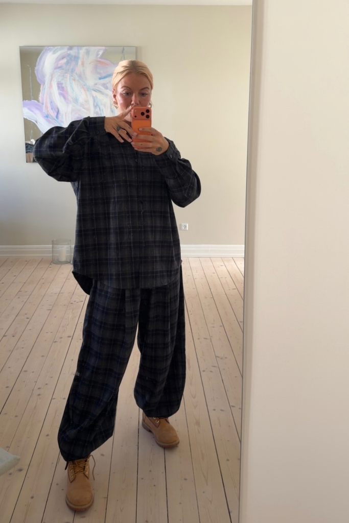 WBKiki Check Shirt - Mid Blue - Woodbird