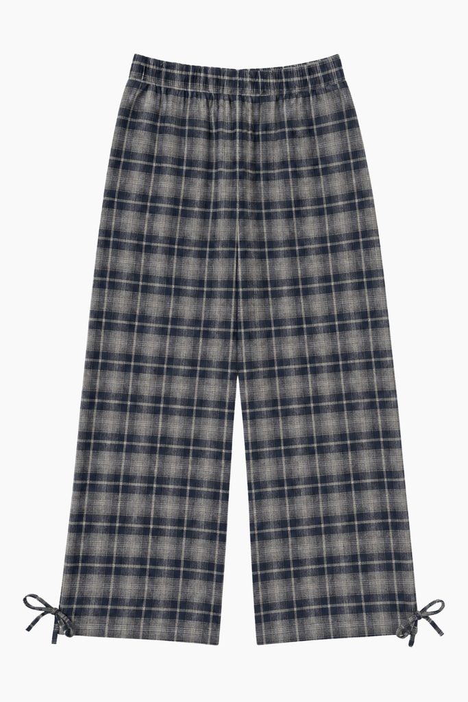 WBNuki Check Pant - Mid Blue - Woodbird
