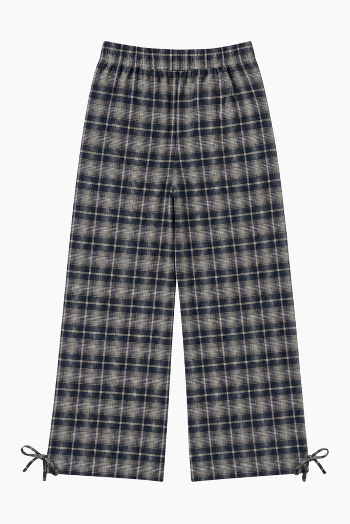WBNuki Check Pant - Mid Blue - Woodbird